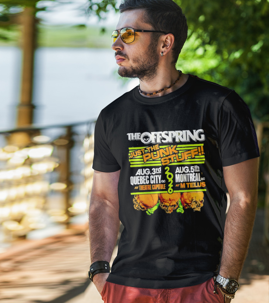 The Offspring Just The Punk Stuff 2026 Quebec City Theatre Capitole Montreal MTelus Tour T-Shirt