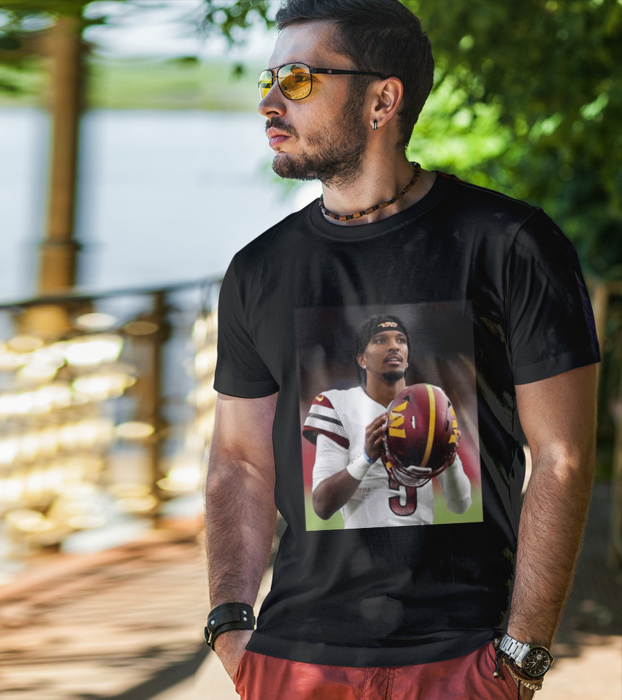 Washington Commanders Quarterback Jayden Daniels Football Player Sports T-Shirt