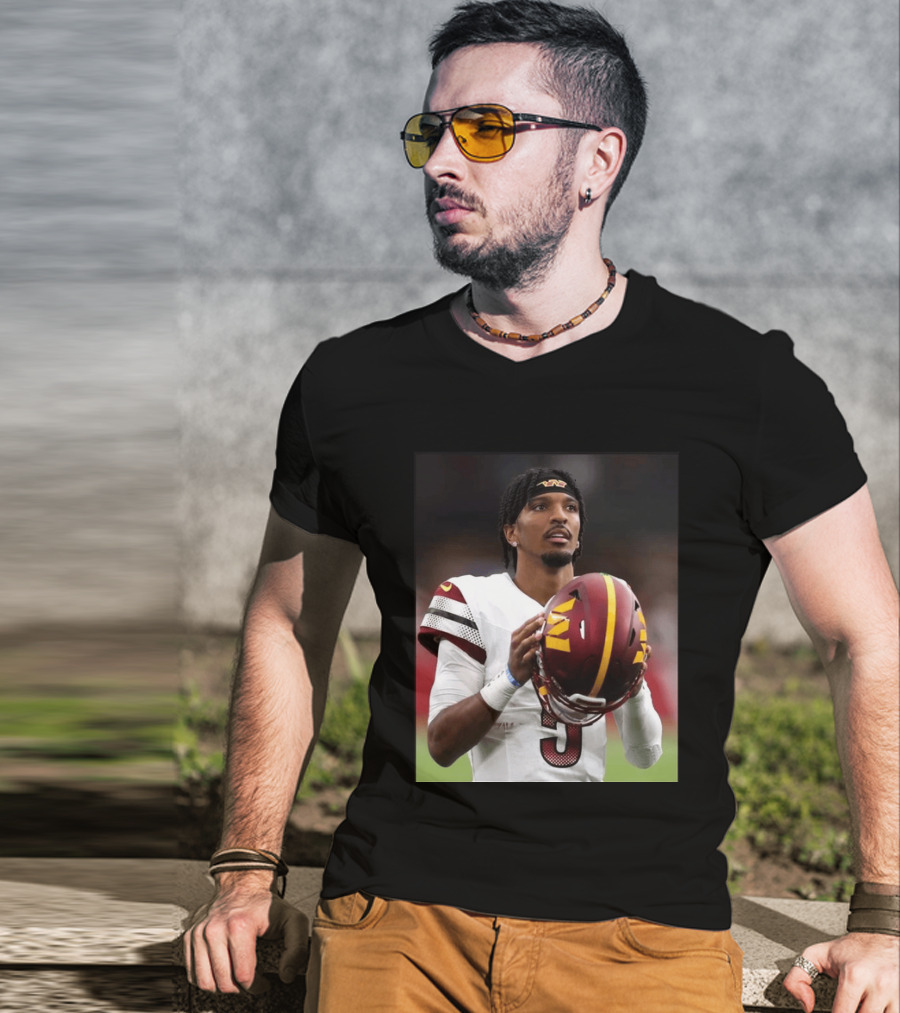 Washington Commanders Quarterback Jayden Daniels Football Player Sports T-Shirt