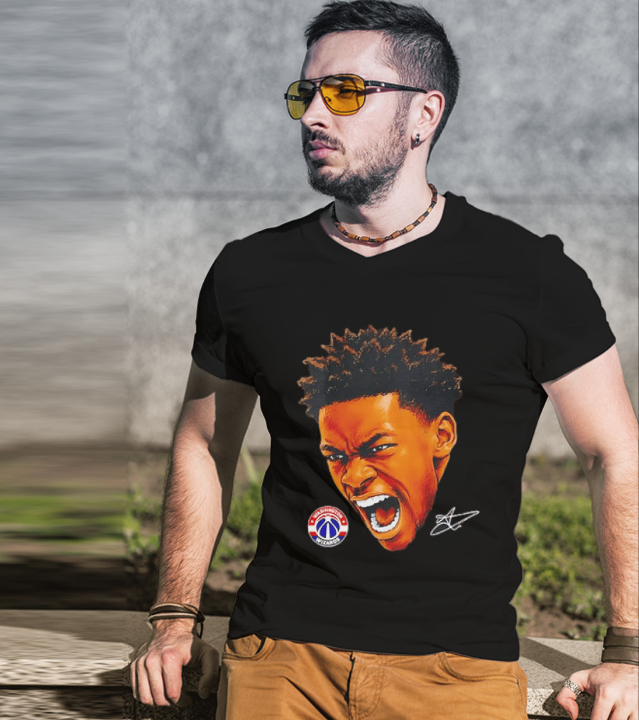 Washington Wizards Player Intense Expression NBA Basketball T-Shirt