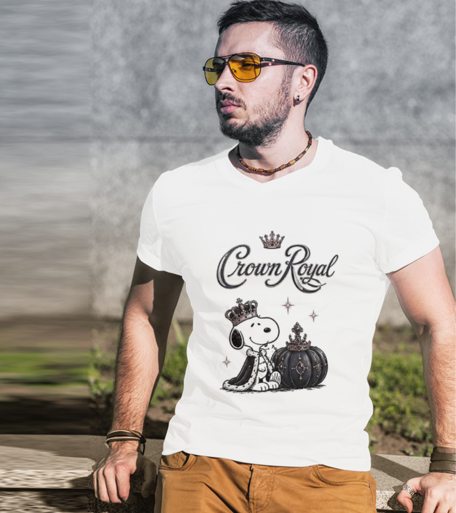 Peanuts Snoopy Crown Royal Boos Only With Crown And Royal T-Shirt