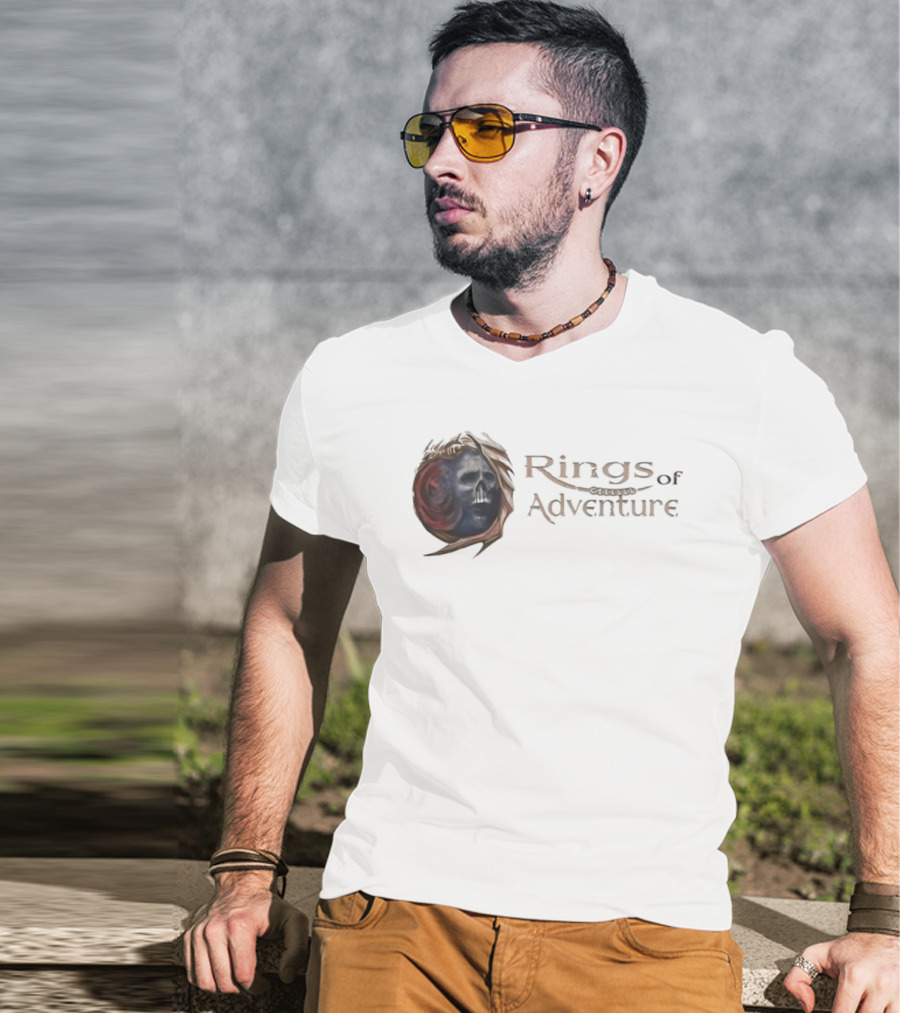Rings Of Adventure Skull Fantasy T-Shirt