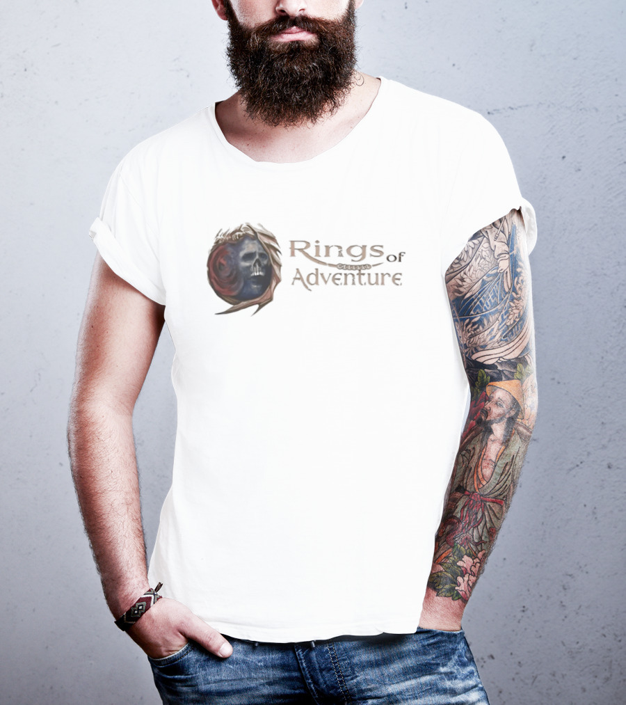 Rings Of Adventure Skull Fantasy T-Shirt