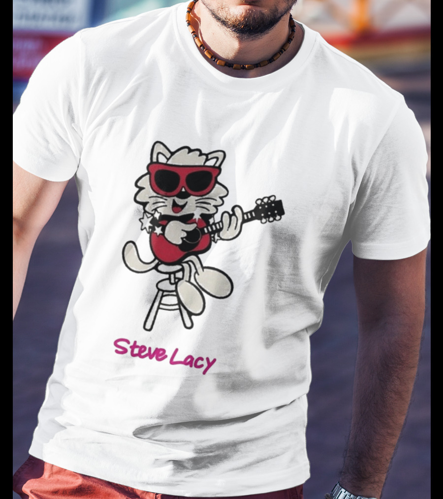 Steve Lacy 2026 Asia Tour Oh Yeah Cool Cat Playing Guitar T-Shirt