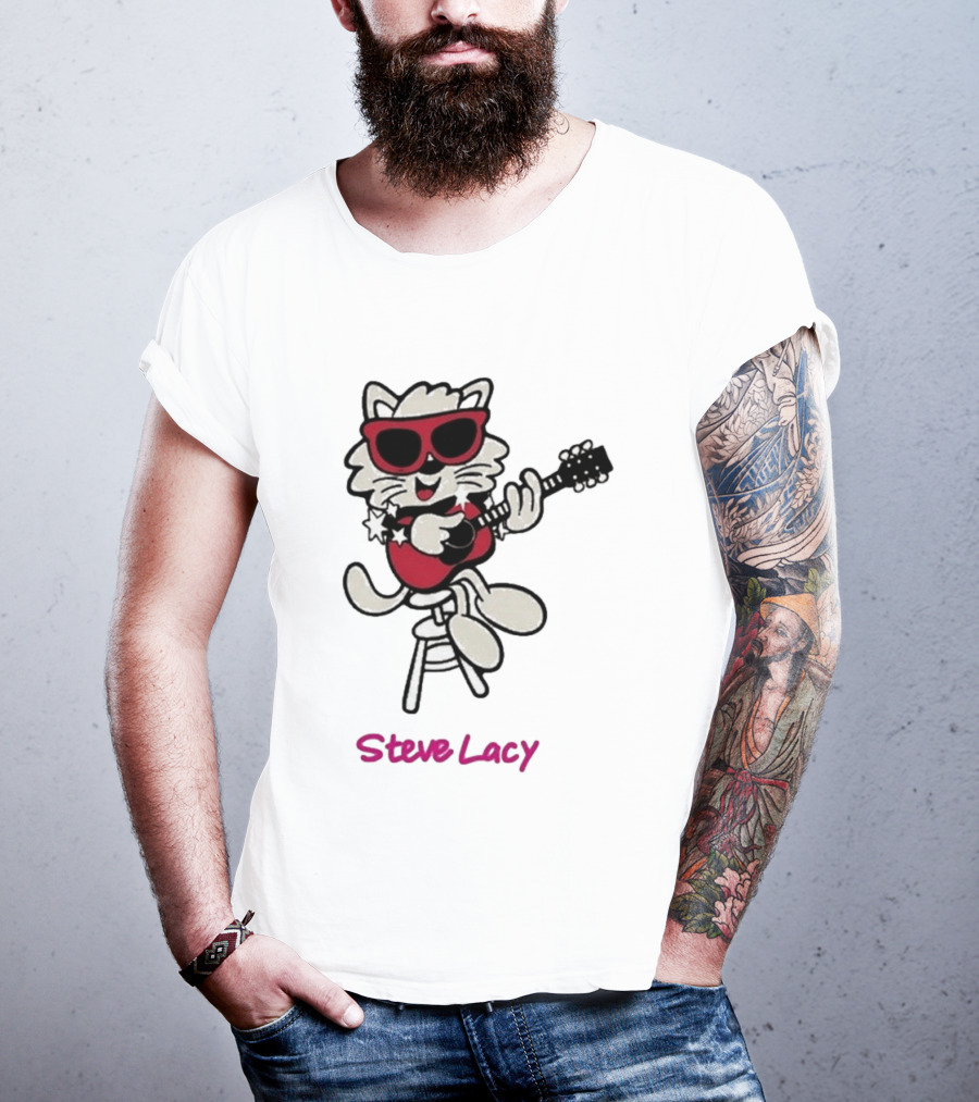 Steve Lacy 2026 Asia Tour Oh Yeah Cool Cat Playing Guitar T-Shirt
