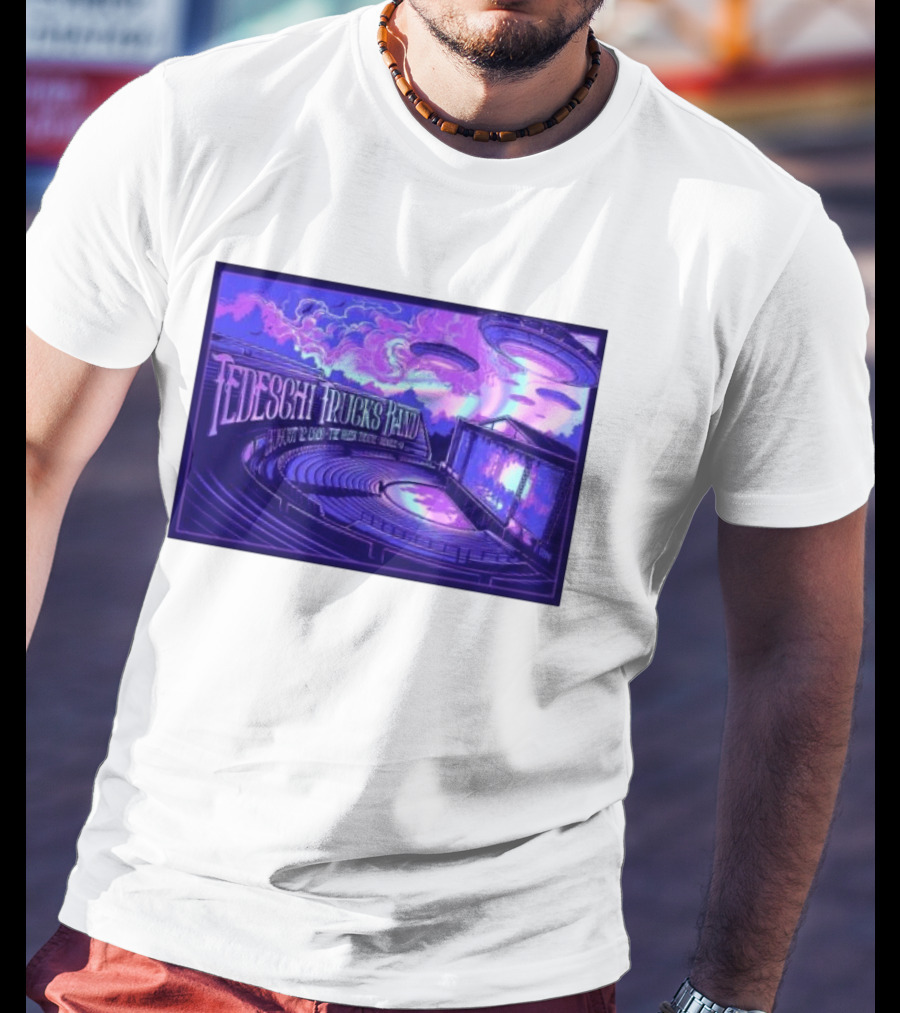 Tedeschi Trucks Band Greek Theatre Berkeley August 12 2026 Concert With UFOs And Neon Lights T-Shirt