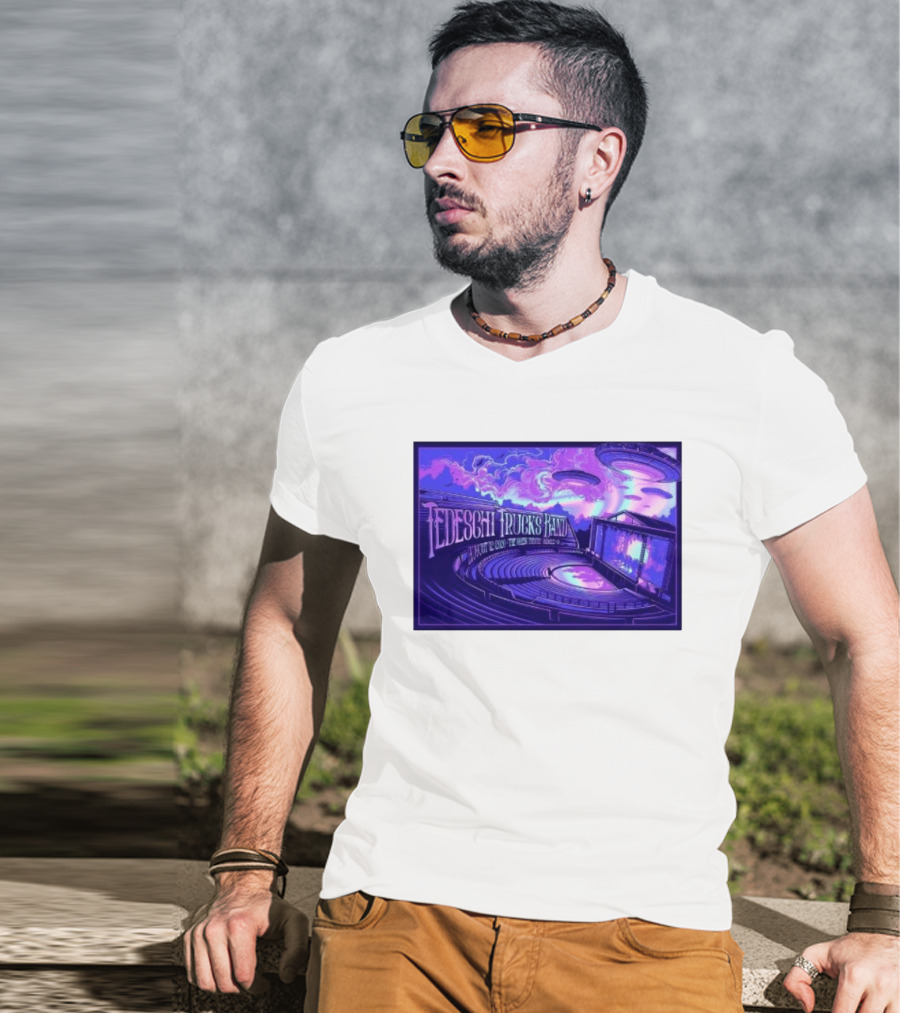 Tedeschi Trucks Band Greek Theatre Berkeley August 12 2026 Concert With UFOs And Neon Lights T-Shirt