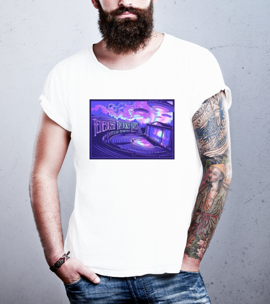 Tedeschi Trucks Band Greek Theatre Berkeley August 12 2026 Concert With UFOs And Neon Lights T-Shirt