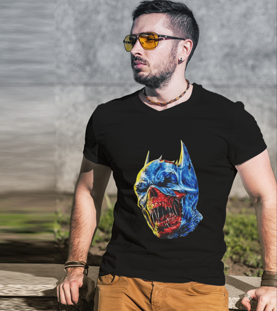 Batman DCeased Zombie Skull DC Comics Villainous Visage T-Shirt