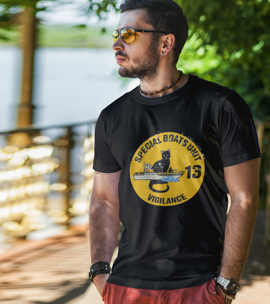 Special Boats Unit 13 Black Cat Vigilance T-Shirt