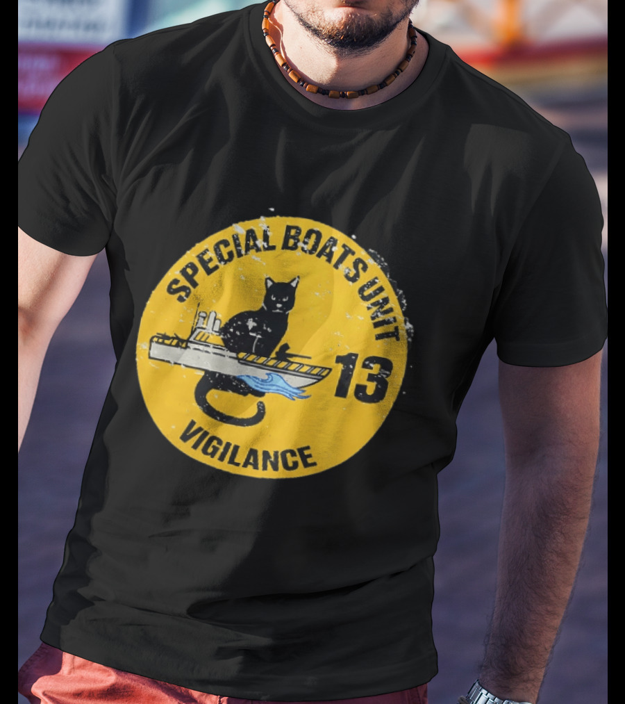 Special Boats Unit 13 Black Cat Vigilance T-Shirt
