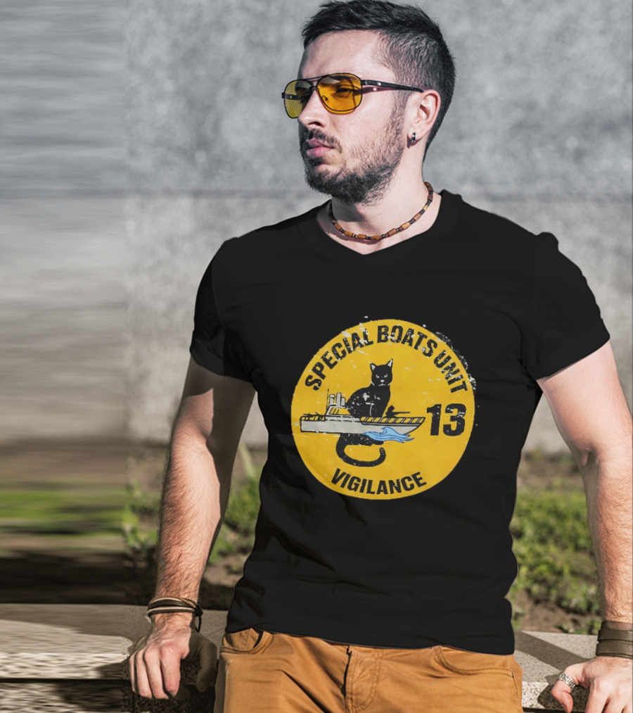 Special Boats Unit 13 Black Cat Vigilance T-Shirt