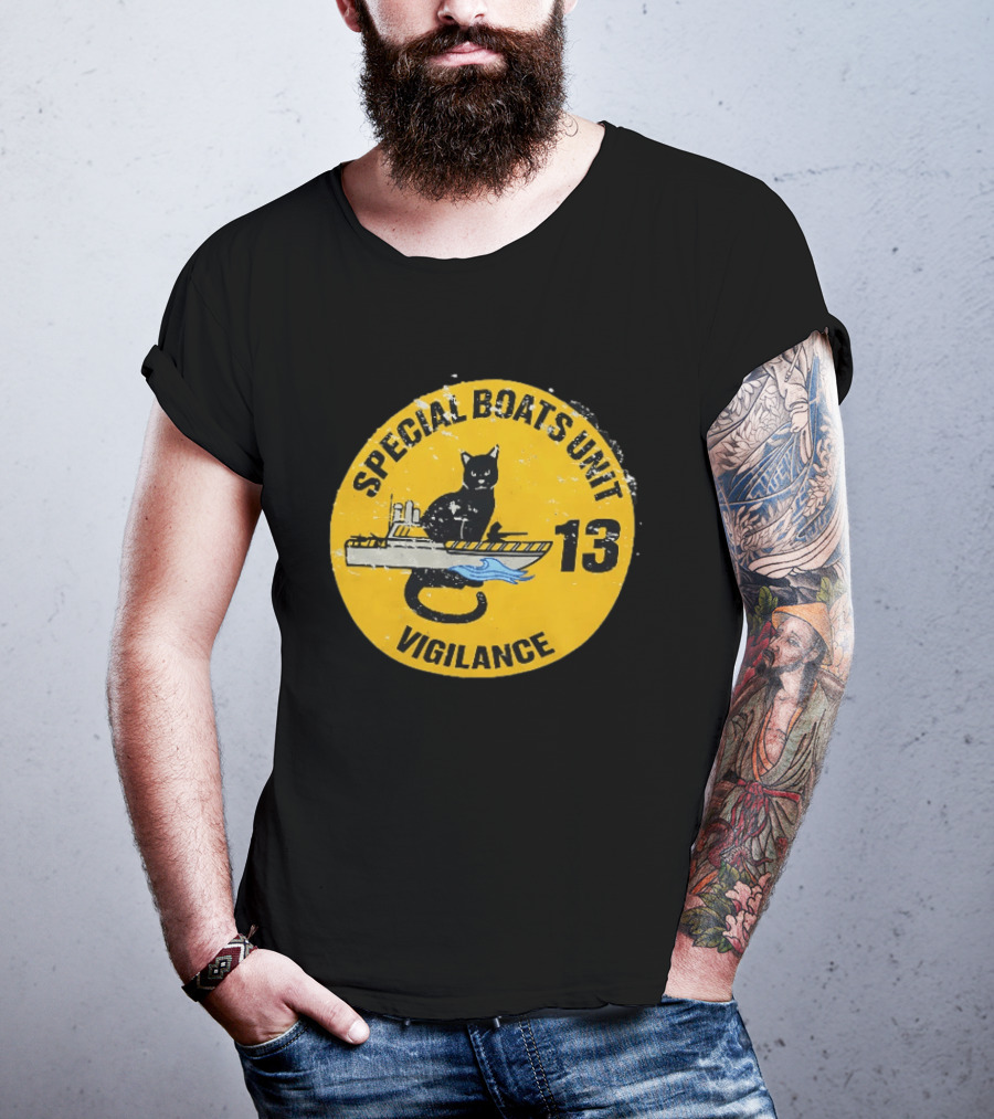 Special Boats Unit 13 Black Cat Vigilance T-Shirt