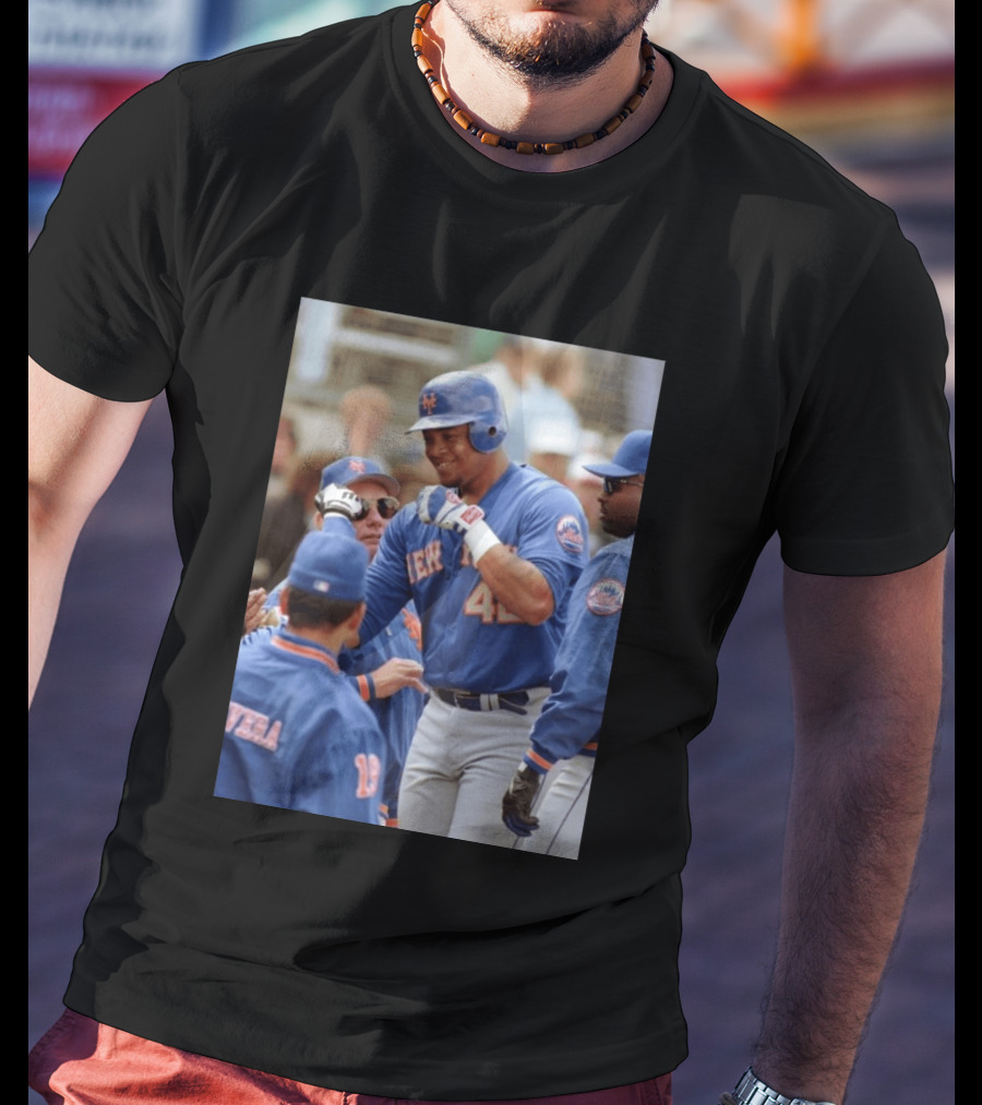 New York Mets Butch Huskey No. 42 MLB Legend T-Shirt