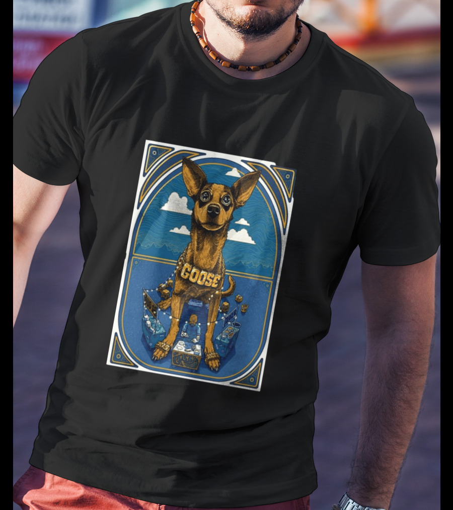 Goose Los Angeles Greek Theatre August 14 2026 Event With Dog And Clouds T-Shirt