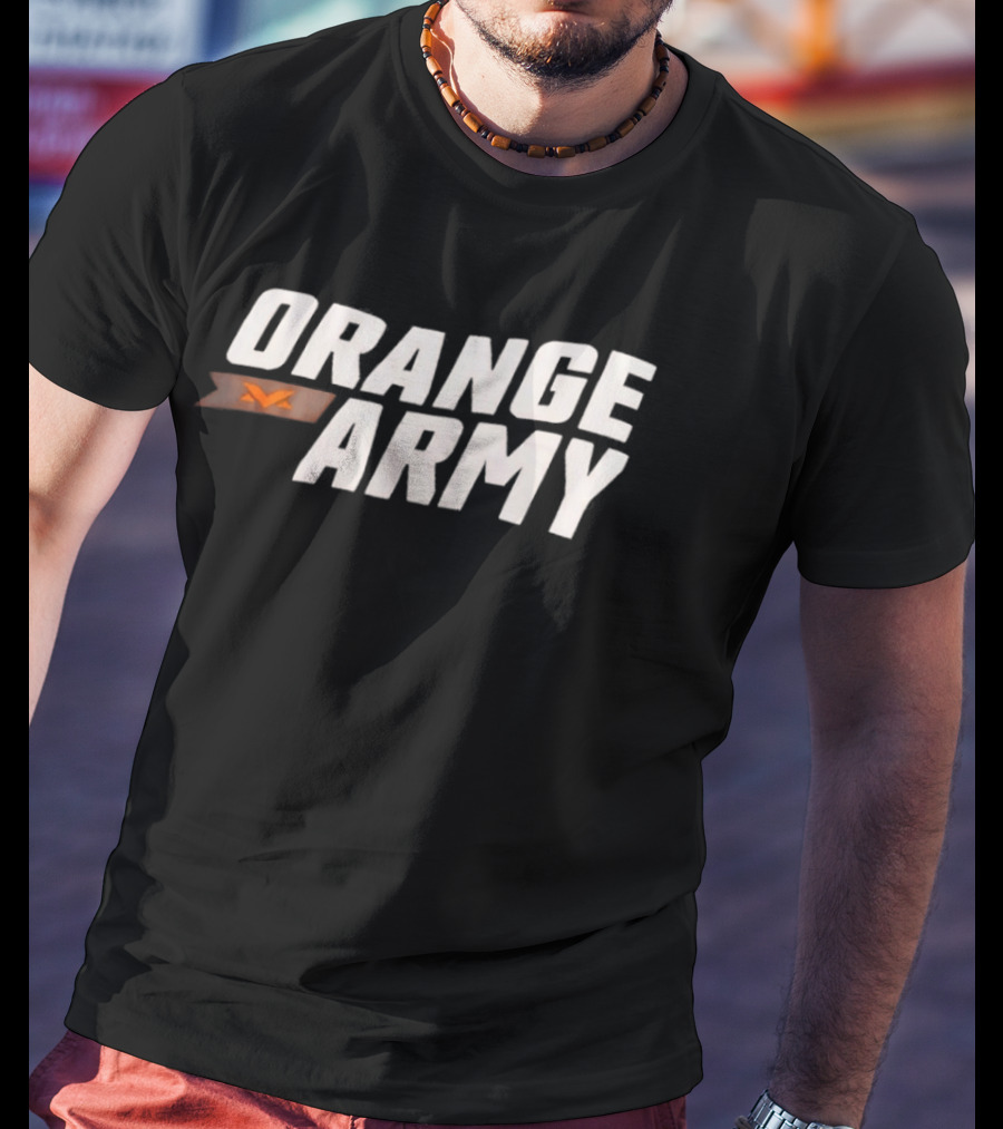 Orange Army Team Spirit Supporter Flag T-Shirt