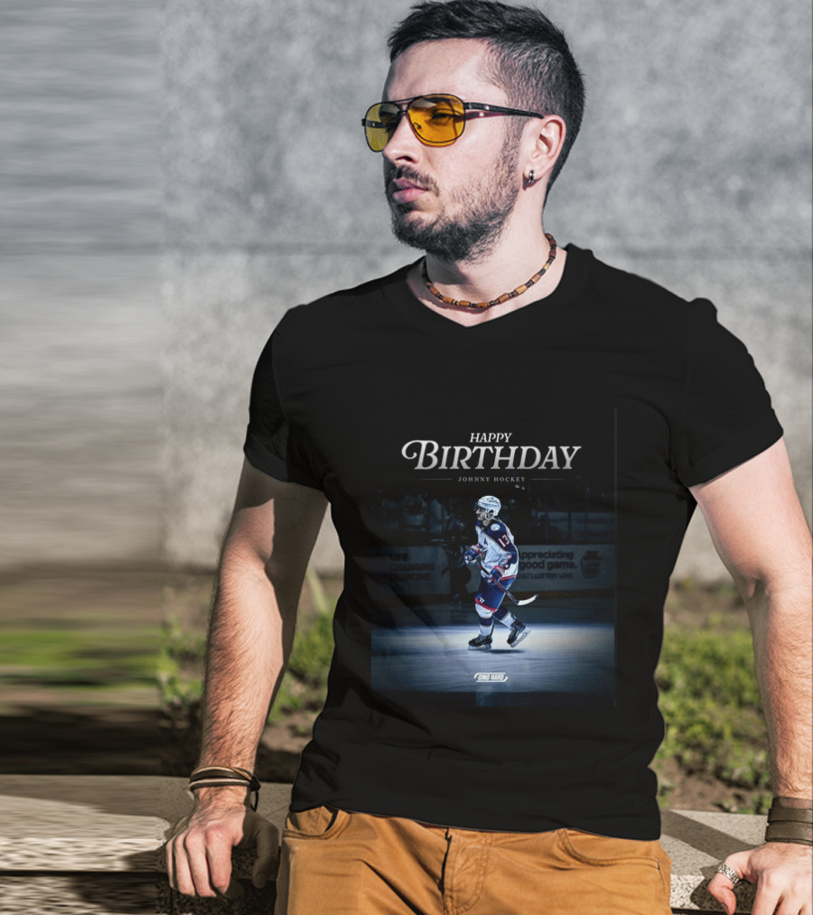 Happy Birthday Johnny Hockey NHL Player Spotlight Ice Rink Celebration T-Shirt