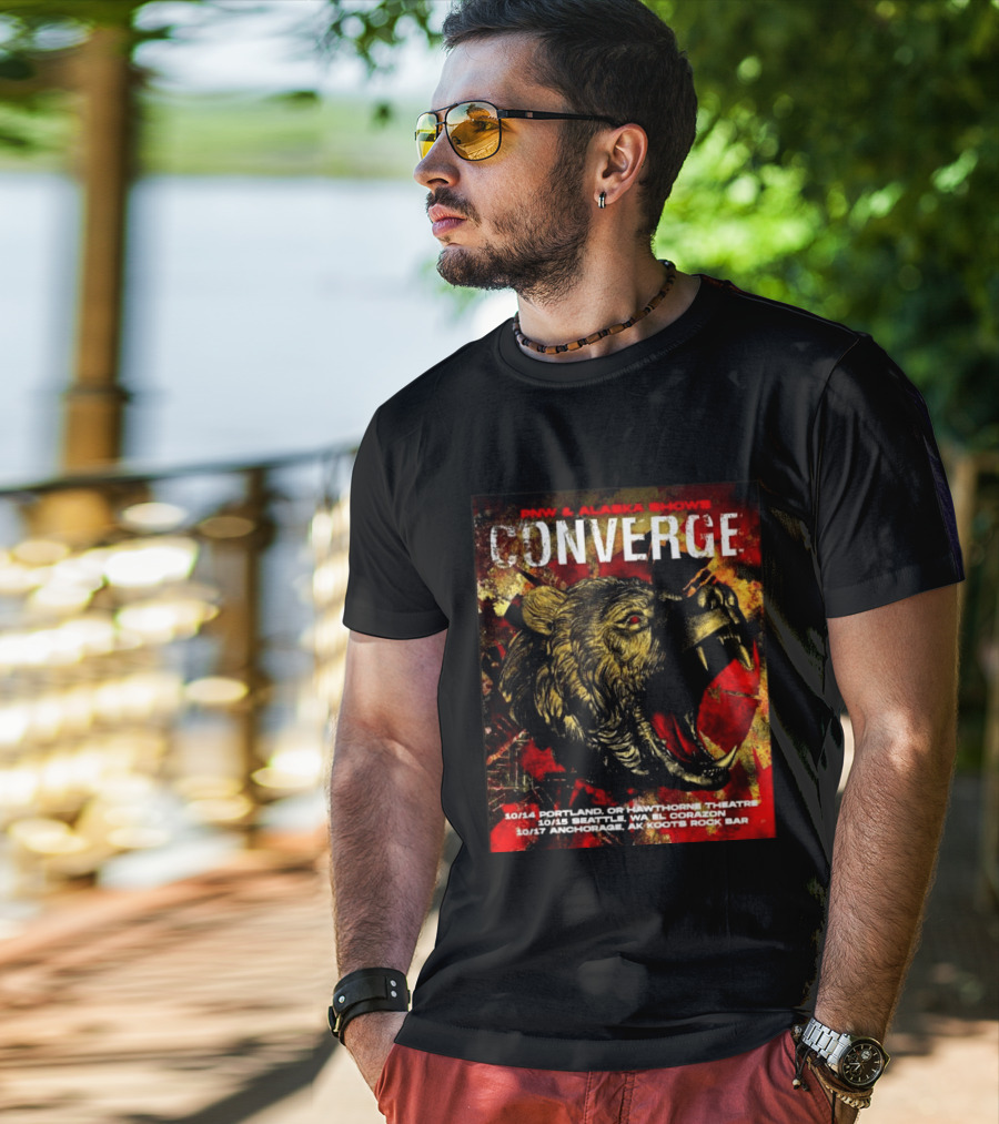 PNW Alaska Shows Converge Bear October Portland Seattle Anchorage Tour Dates T-Shirt