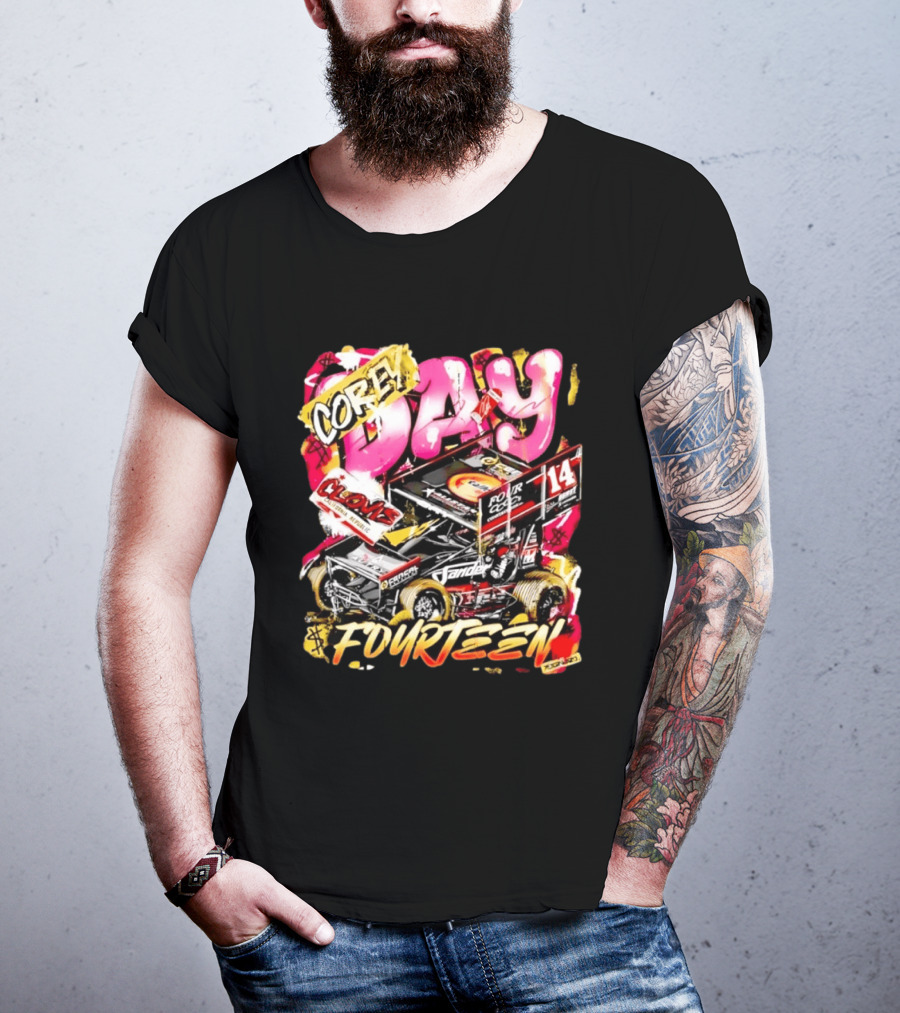 Corey Day Clovis Racing Sprint Car Number 14 Fourteen T-Shirt