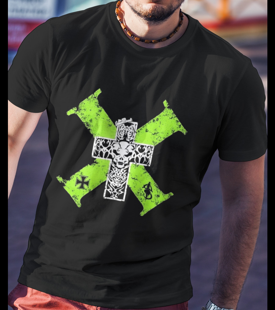 D Generation X Distressed Skull Cross DX WWE Wrestling T-Shirt