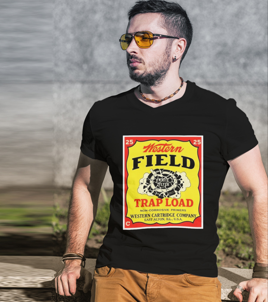 Western Field White Flyer Trap Load Western Cartridge Company East Alton USA T-Shirt