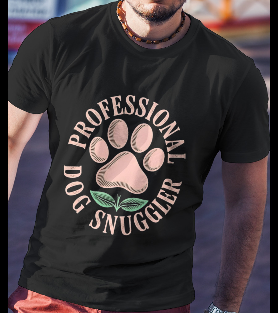 Professional Dog Snuggler Paw Print T-Shirt