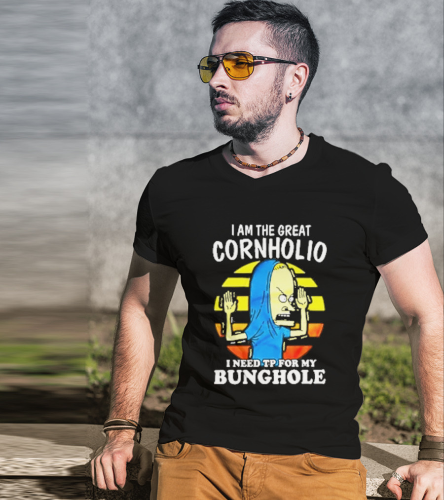 I Am The Great Cornholio I Need TP For My Bunghole Iconic Character Meme T-Shirt