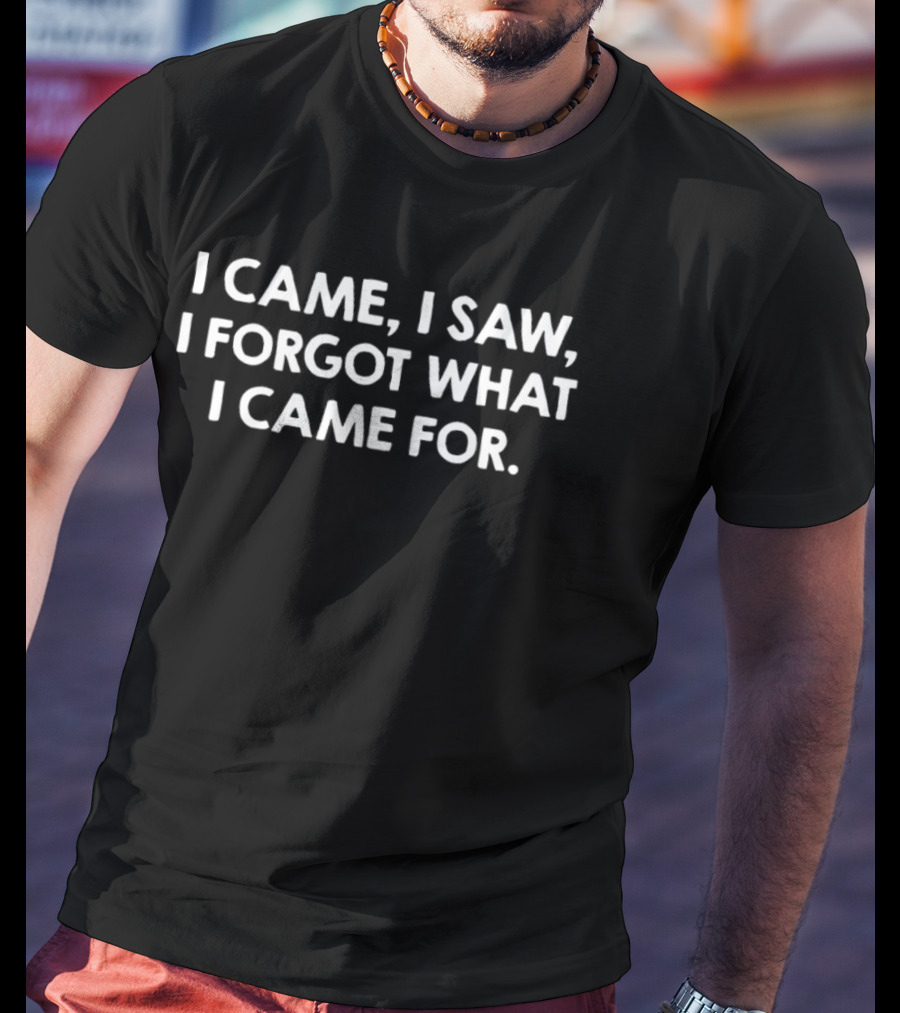 I Came I Saw I Forgot What I Came For Funny Saying T-Shirt