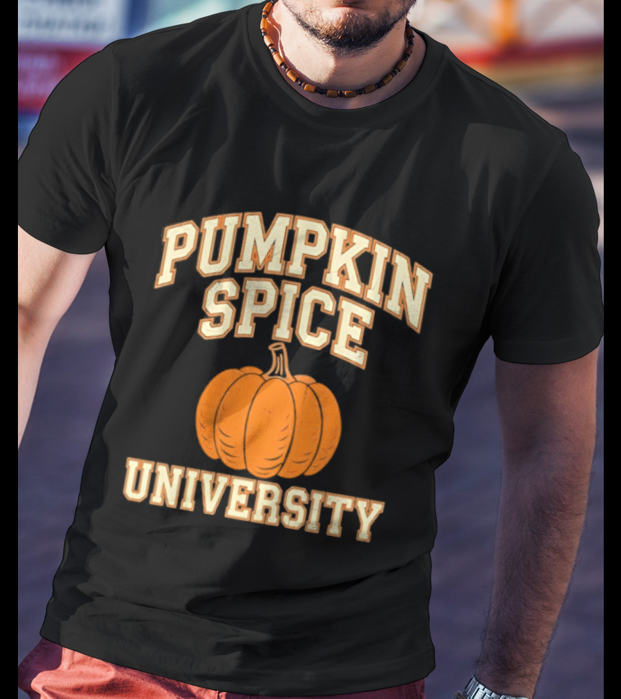 Pumpkin Spice University Distressed Fall T-Shirt