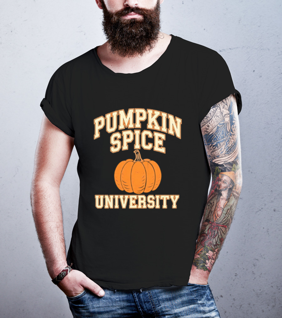 Pumpkin Spice University Distressed Fall T-Shirt