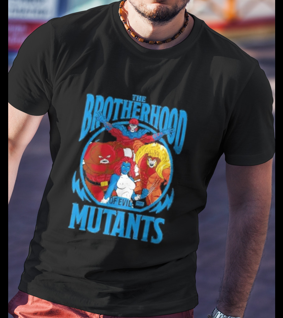 X Men Brotherhood Of Evil Mutants Cropped Mystique Sabretooth Blob T-Shirt
