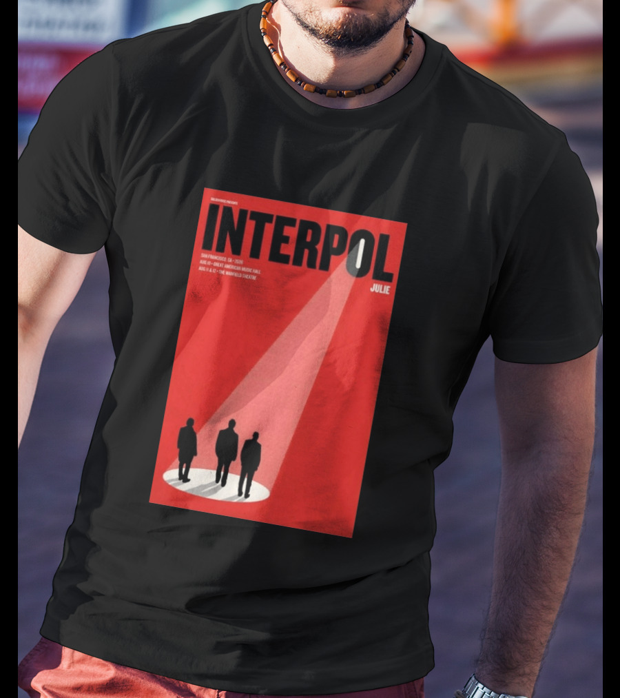 Interpol San Francisco 2026 Great American Music Hall Warfield Theatre Event Julie T-Shirt