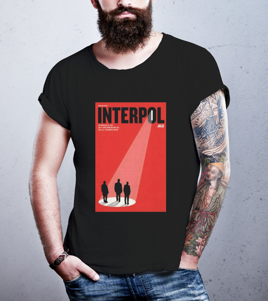 Interpol San Francisco 2026 Great American Music Hall Warfield Theatre Event Julie T-Shirt