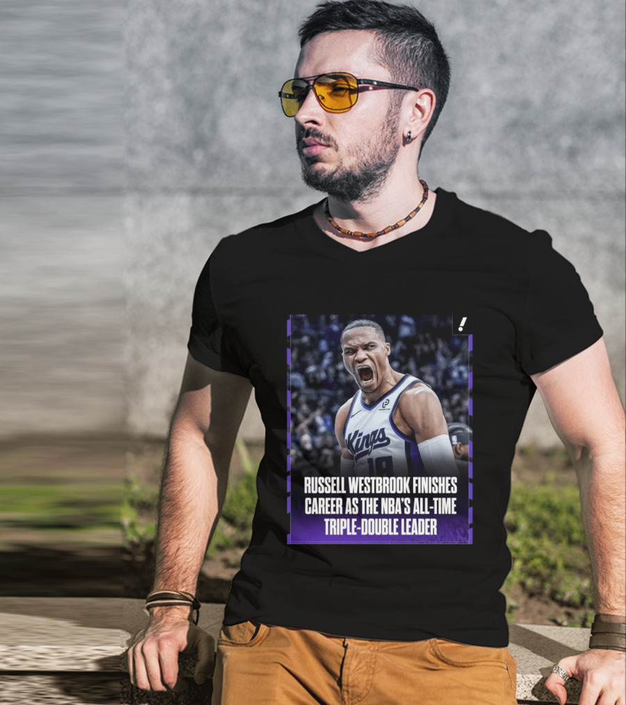 Russell Westbrook Kings NBA All Time Triple Double Leader T-Shirt