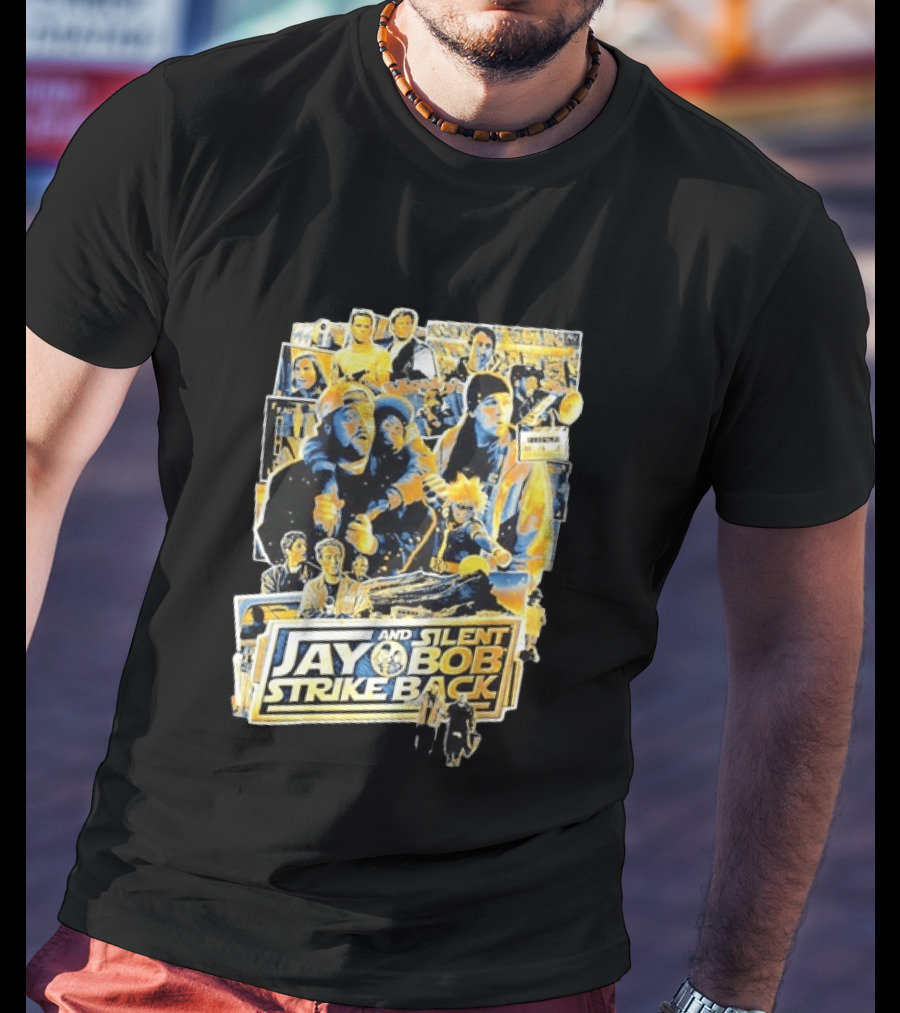 Jay And Silent Bob Strike Back Movie Collage Kevin Smith T-Shirt