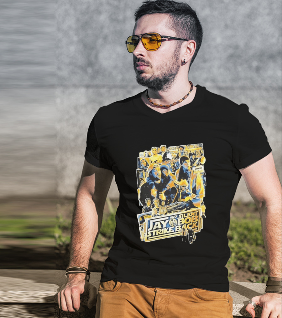 Jay And Silent Bob Strike Back Movie Collage Kevin Smith T-Shirt