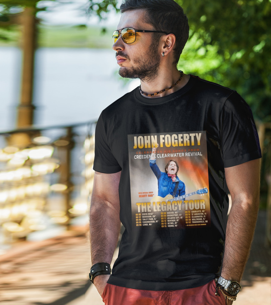 John Fogerty Celebrates His Songs From Creedence Clearwater Revival The Legacy Tour With Hearty Har Dates And Locations T-Shirt