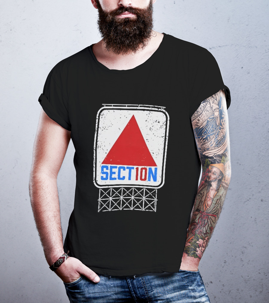 Section 10 Boston Red Sox Fenway Park Baseball Triangular Sign T-Shirt