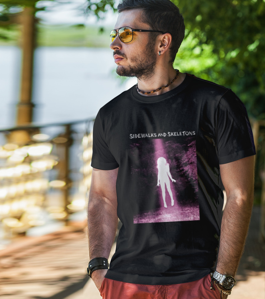 Sidewalks And Skeletons Goth Aesthetic Alien Abduction Vibes T-Shirt