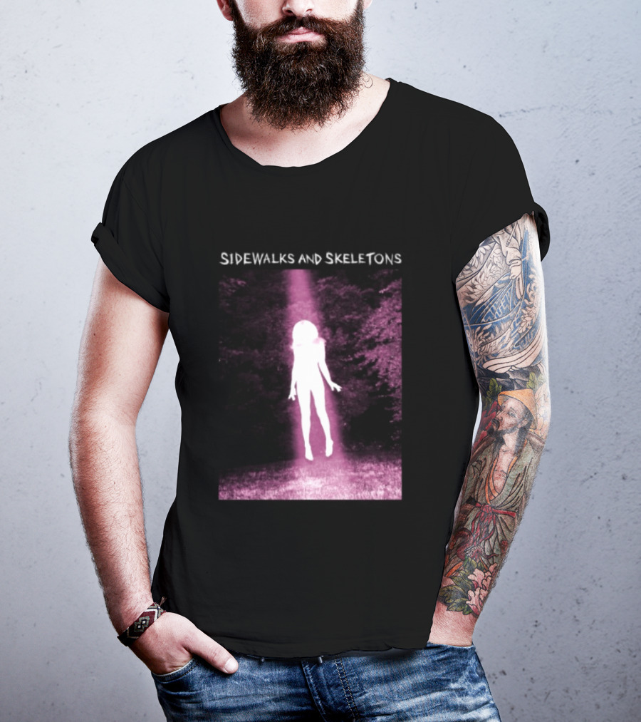 Sidewalks And Skeletons Goth Aesthetic Alien Abduction Vibes T-Shirt