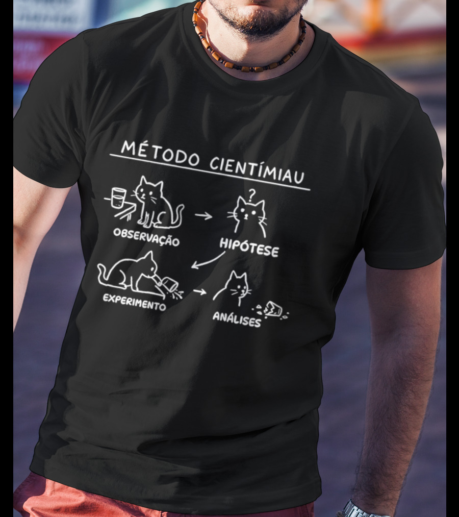 Metodo Cientimiau Cat Science Process Scientific Method T-Shirt