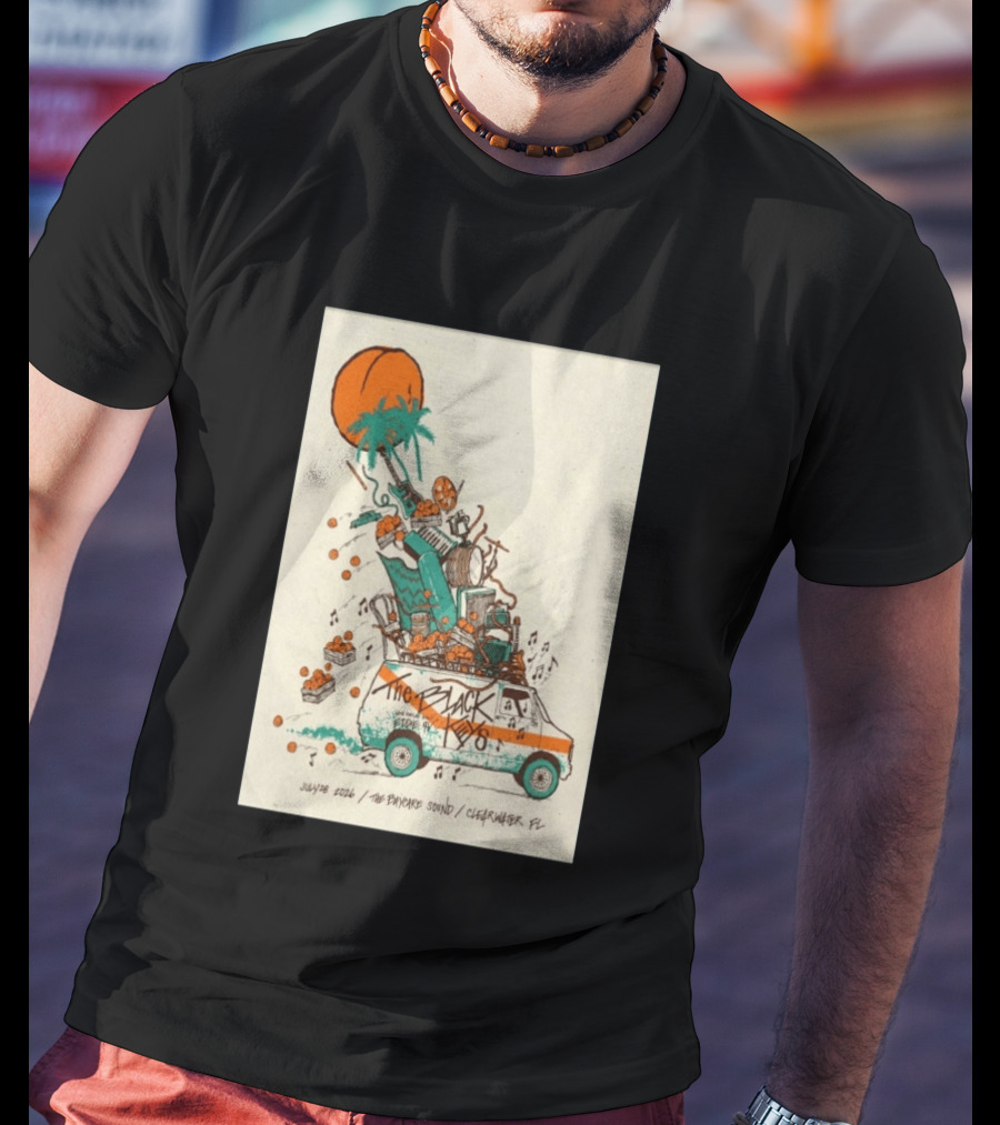 The Black Keys July 28 2026 The Daycare Sound Clearwater FL Van And Music Instruments T-Shirt