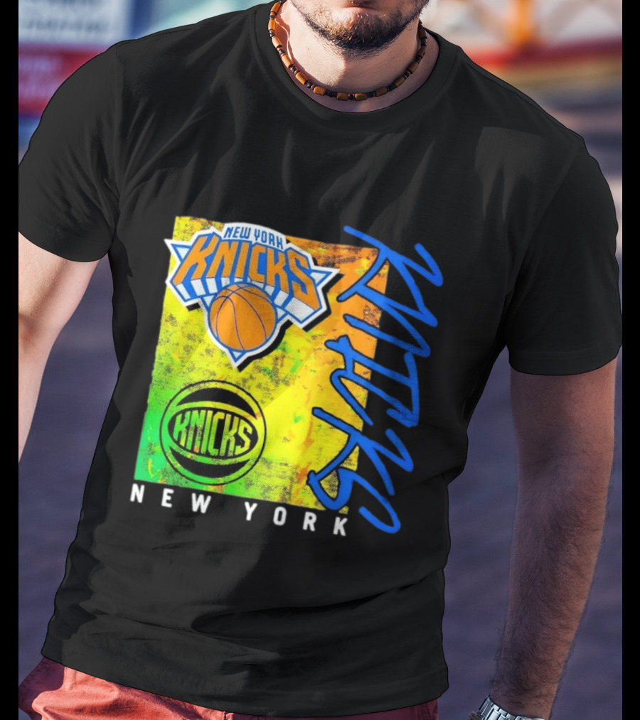 New York Knicks Basketball Team NBA Vibrant Graphic Knicks New York T-Shirt