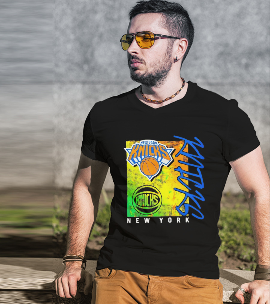 New York Knicks Basketball Team NBA Vibrant Graphic Knicks New York T-Shirt