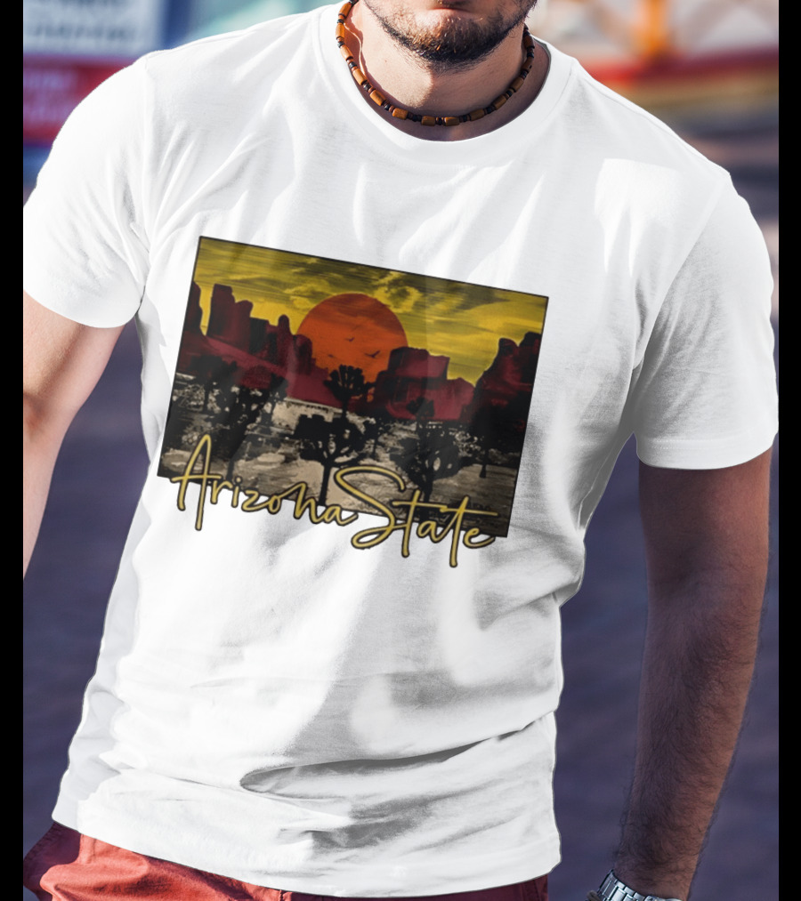 Arizona State Desert Sunset Landscape Scene T-Shirt