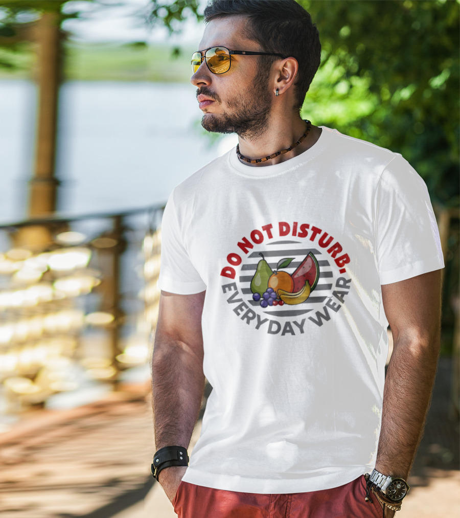 Do Not Disturb Everyday Wear Fruit Food Pear Orange Banana Watermelon T-Shirt