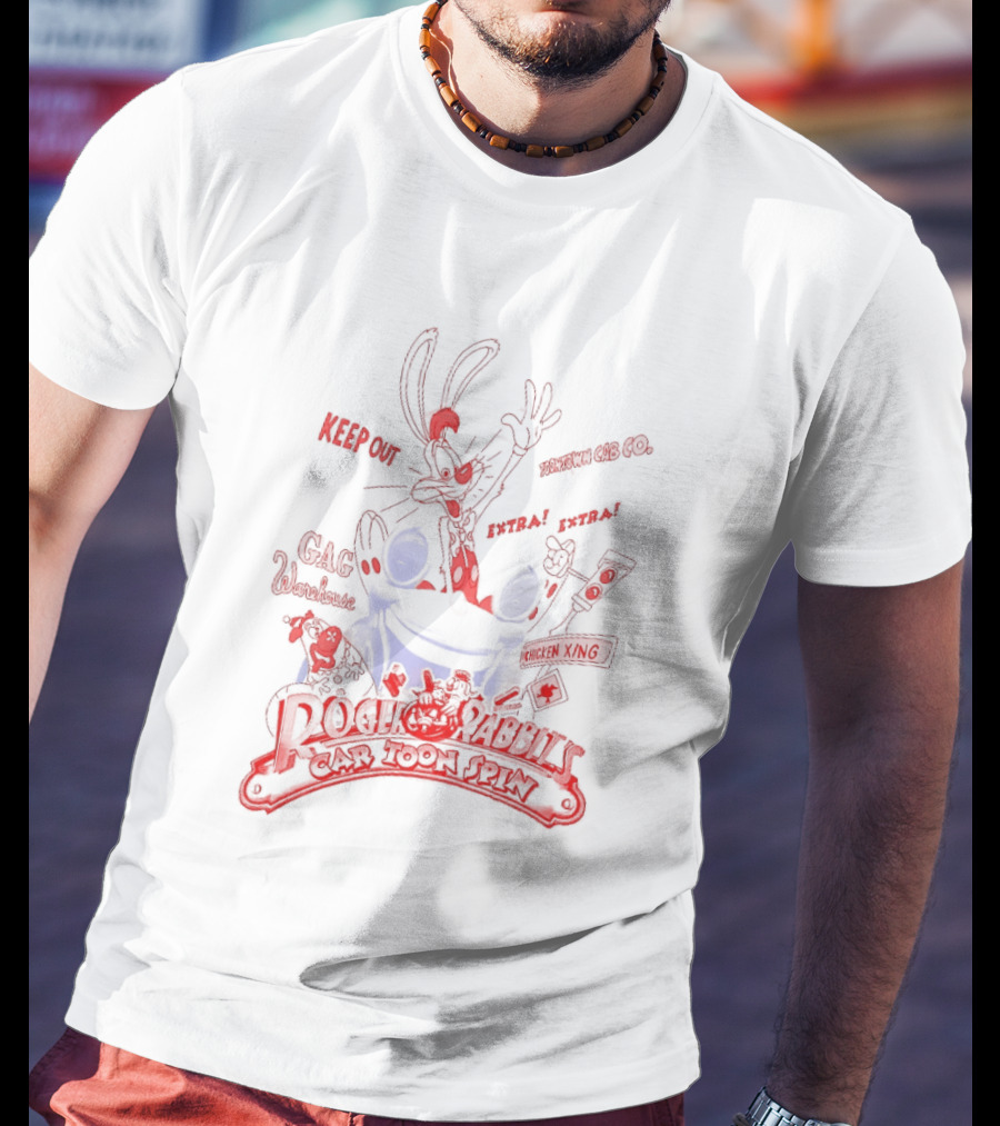 Roger Rabbit Benny The Cab Toontown Keep On Running Smile Darn Ya Smile Disney T-Shirt