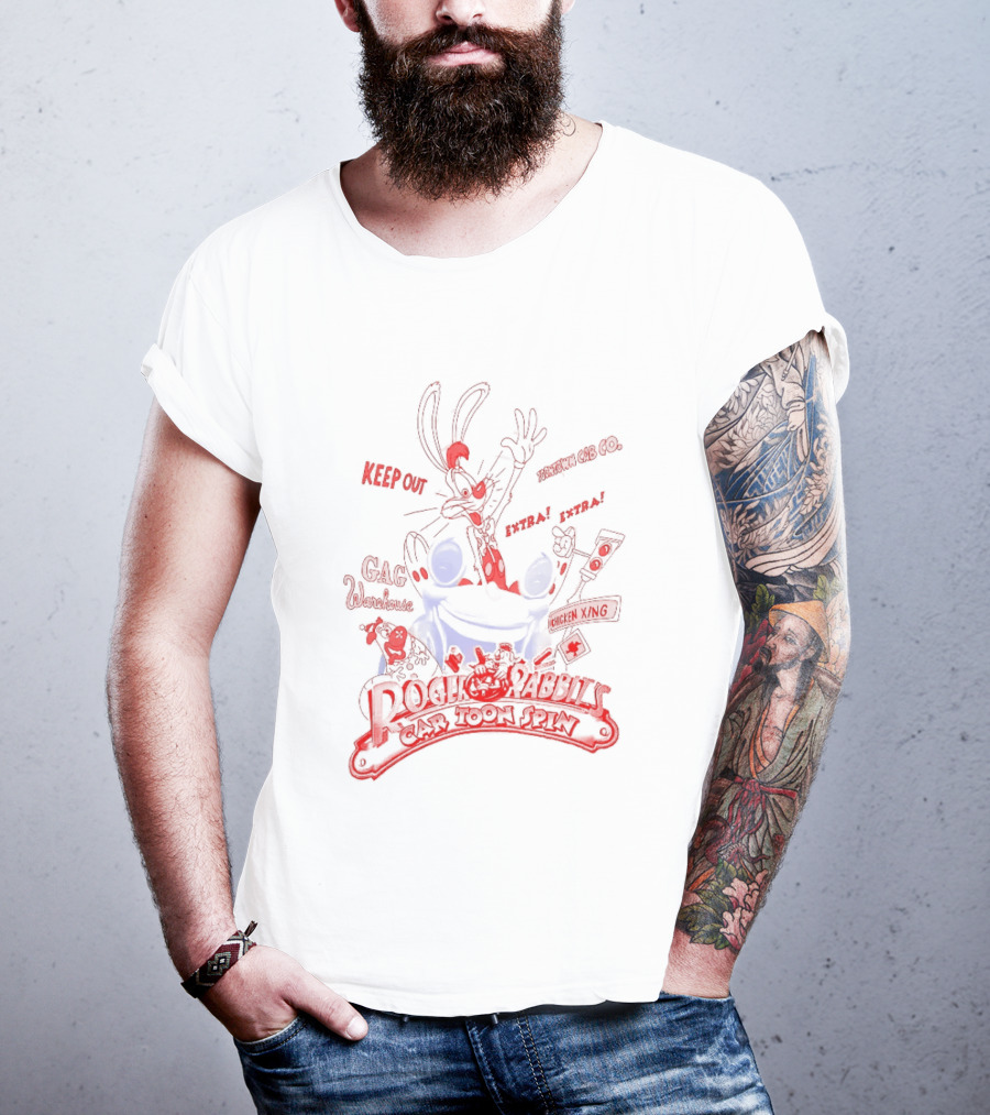 Roger Rabbit Benny The Cab Toontown Keep On Running Smile Darn Ya Smile Disney T-Shirt