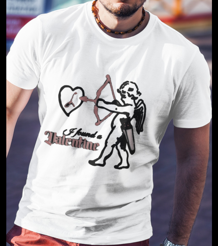 I Found A Valentine Cupid With Heart And Letter L T-Shirt