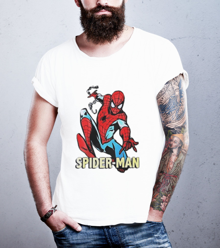 Spider Man Action Pose Marvel Superhero Avengers Comic T-Shirt